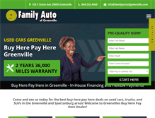 Tablet Screenshot of familyautoofgreenville.com